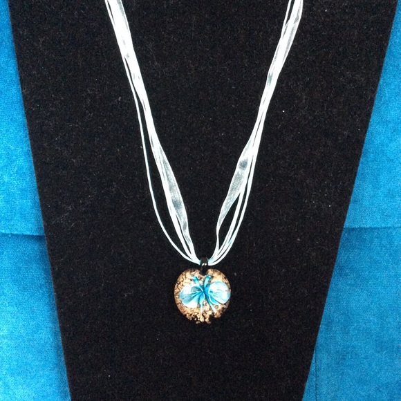 Murano Beautiful style glass flowered necklace. Beautiful. - Picture 4 of 6